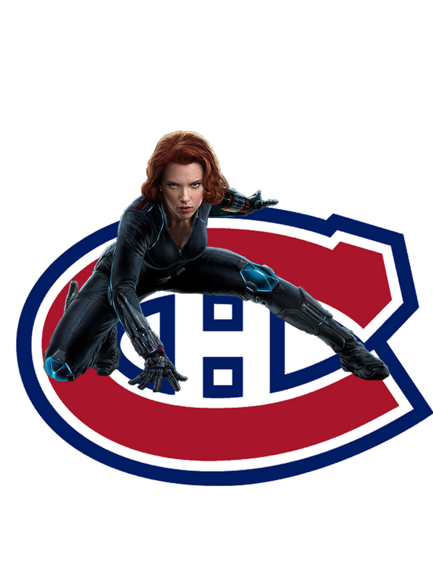 Montreal Canadiens Black Widow Logo vinyl decal